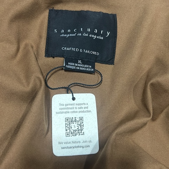 Sanctuary Women’s Brown Drawstring Waist Armstrong Crop Utility Jacket XL NWT - Picture 8 of 9